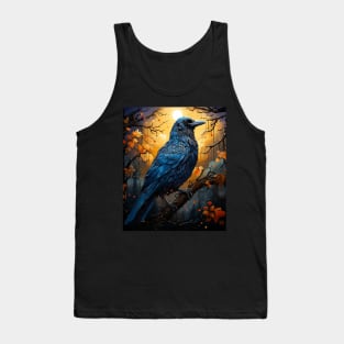 raven art, raven lover, van gogh starry nigh, crow lover Tank Top